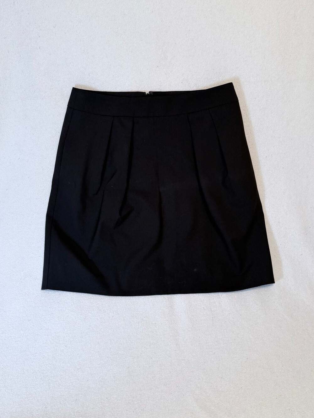 Quiet Luxury Stealth Wealth Theory Women's Black Wool Blend Pleated Mini Skirt S